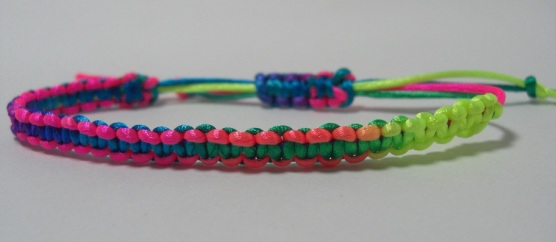 Rainbow Satin Adjustable Bracelet