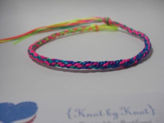 Rainbow Satin Kumihimo Braided Bracelet